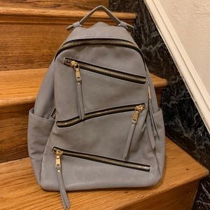 Faux leather backpack